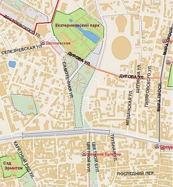 Расположение старого Эрмитажа на карте