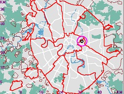 Карта - навигатор, расположение парка на карте Москвы