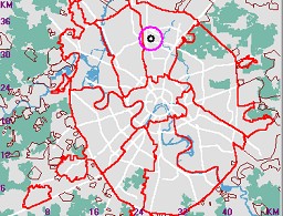 Карта - навигатор, расположение парка на карте Москвы
