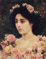 «Розовая роза», картина итальянского художника Федерико Андреотти