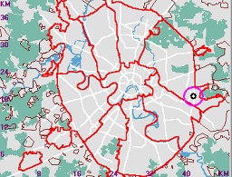 Карта - навигатор, расположение площадки для катания на скейтборде на карте Москвы